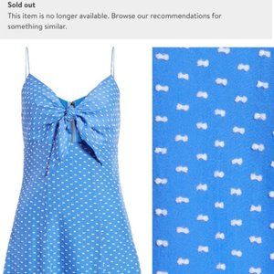 Alice + Olivia Roe Tie Front Cocktail Dress